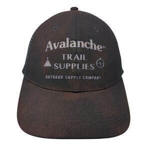 Avalanche Trail Supplies Snapback Trucker Hat Black One Size Adjustable 6 Panel